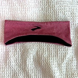 Brooks Pink Fleece Lined Sport Headband